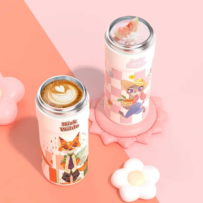 Disney Judy And Nick Stitch ChildrenS Stainless Steel Cute Appearance Level 2025 New Model Cold Insulation Straw Water Cup H251203