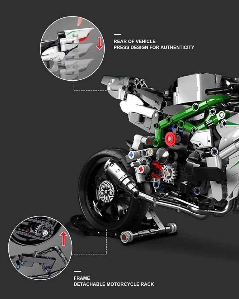 858Pcs Classic Motorbike Building Model Blocks Moto Road Racer Bricks Christmas Gifts Toys for Kid Boys Children Adt Technical C251203