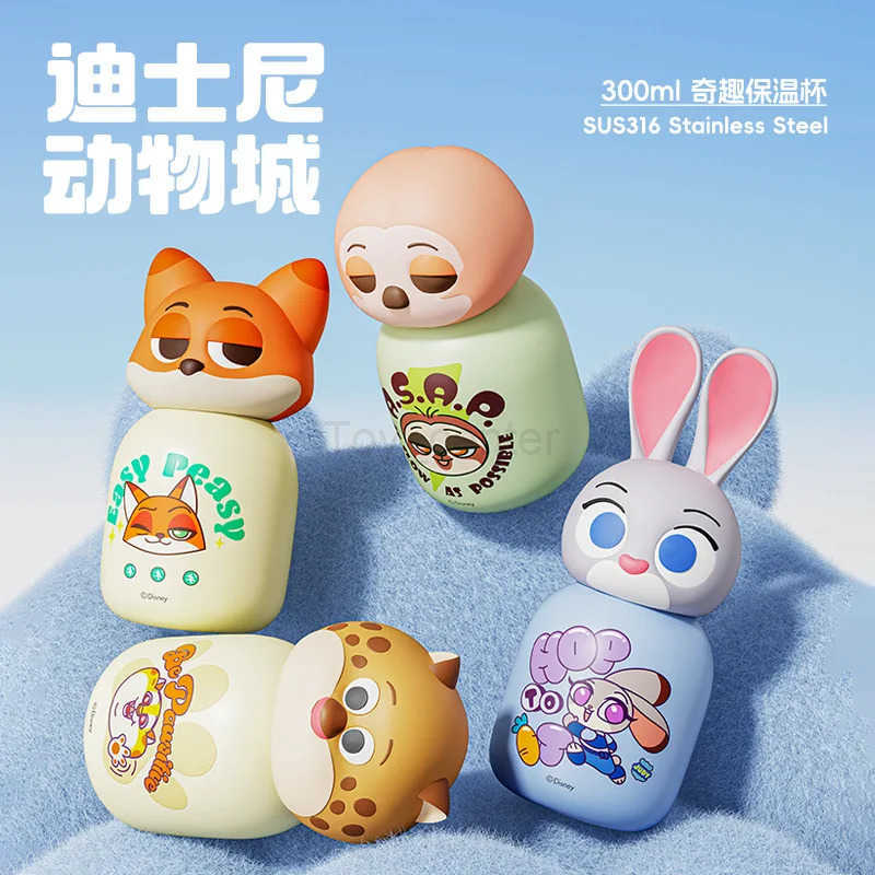 Disney Zootopia Kids Portable Mini Pocket Water Bottle Insulated Thermos Compact Nursery Baby Cup Cartoon Animal City Design H251203