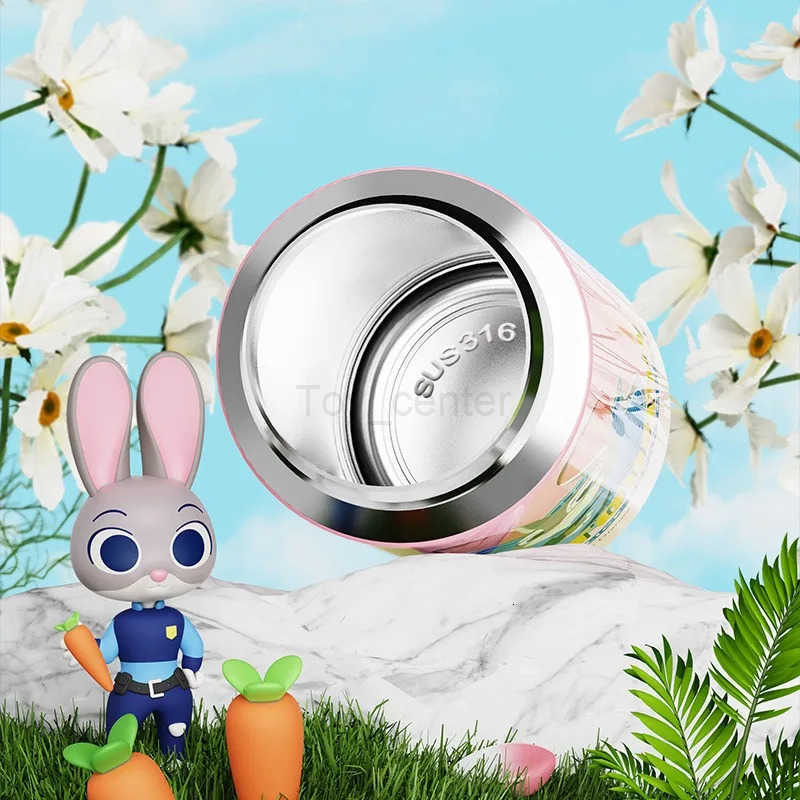 Disney 450ml Stainless Steel Elastic Lid Insulated Cup Thermos Cup Stitch Lotso Coffee Cup with Straw Portable Cute Car Cup Gift H251203