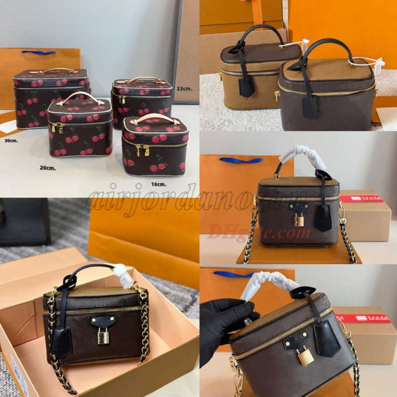 Shoulder bag Cosmetic Bags nice bb Flip Messenger Bags monogram Fashion High Quality Leather Women Designer Handbags Cherry Blossoms cc Vanity bag Various styles 01