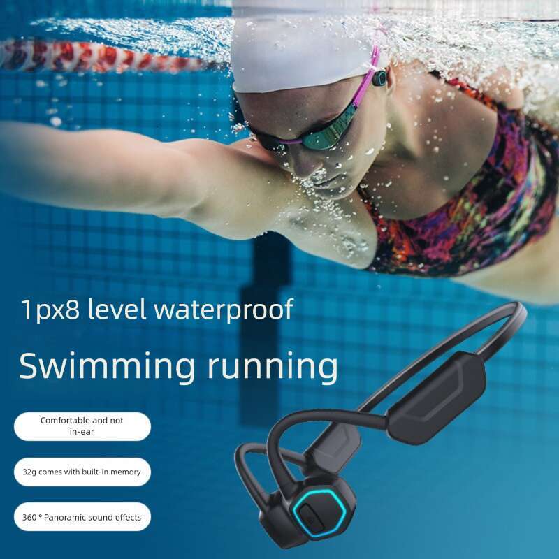 Famous Brand Cross Border X Bone Conduction With Memory Waterproof Swimming Sports Running Non In Ear Bluetooth Headphones