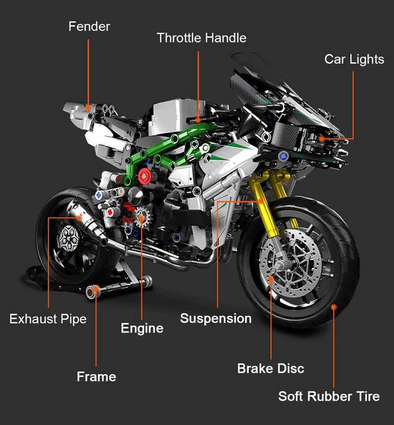 858Pcs Classic Motorbike Building Model Blocks Moto Road Racer Bricks Christmas Gifts Toys for Kid Boys Children Adt Technical C251203