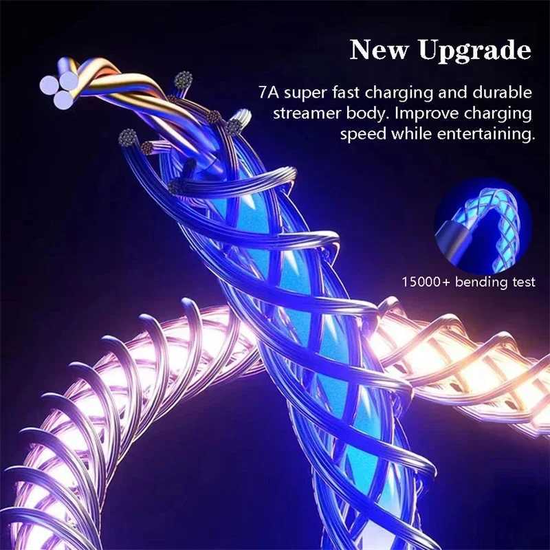 1M Fast Charging RGB Breathing Luminous Gradient Light Data Cable 60W TYPE-C Charger For iPhone 15 PD Cord C251203