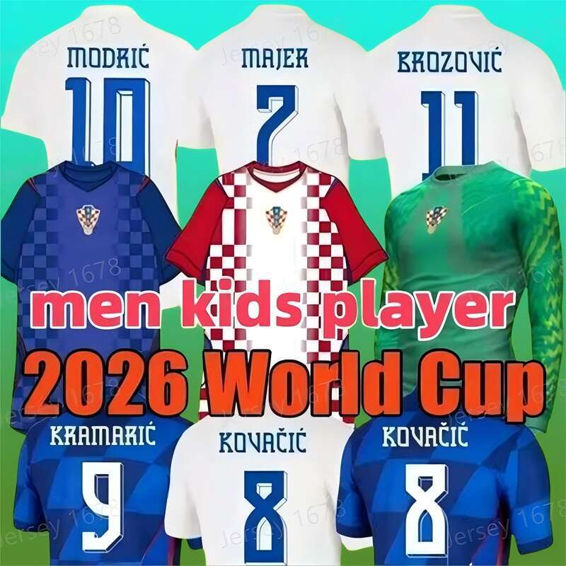 2026 World Cup Croatia National Team New Soccer Jersey Uniform MODRIC KOVACIC PASALIC PERISIC Men Home Away gk Football Shirt Kids Kit Set 16-4X