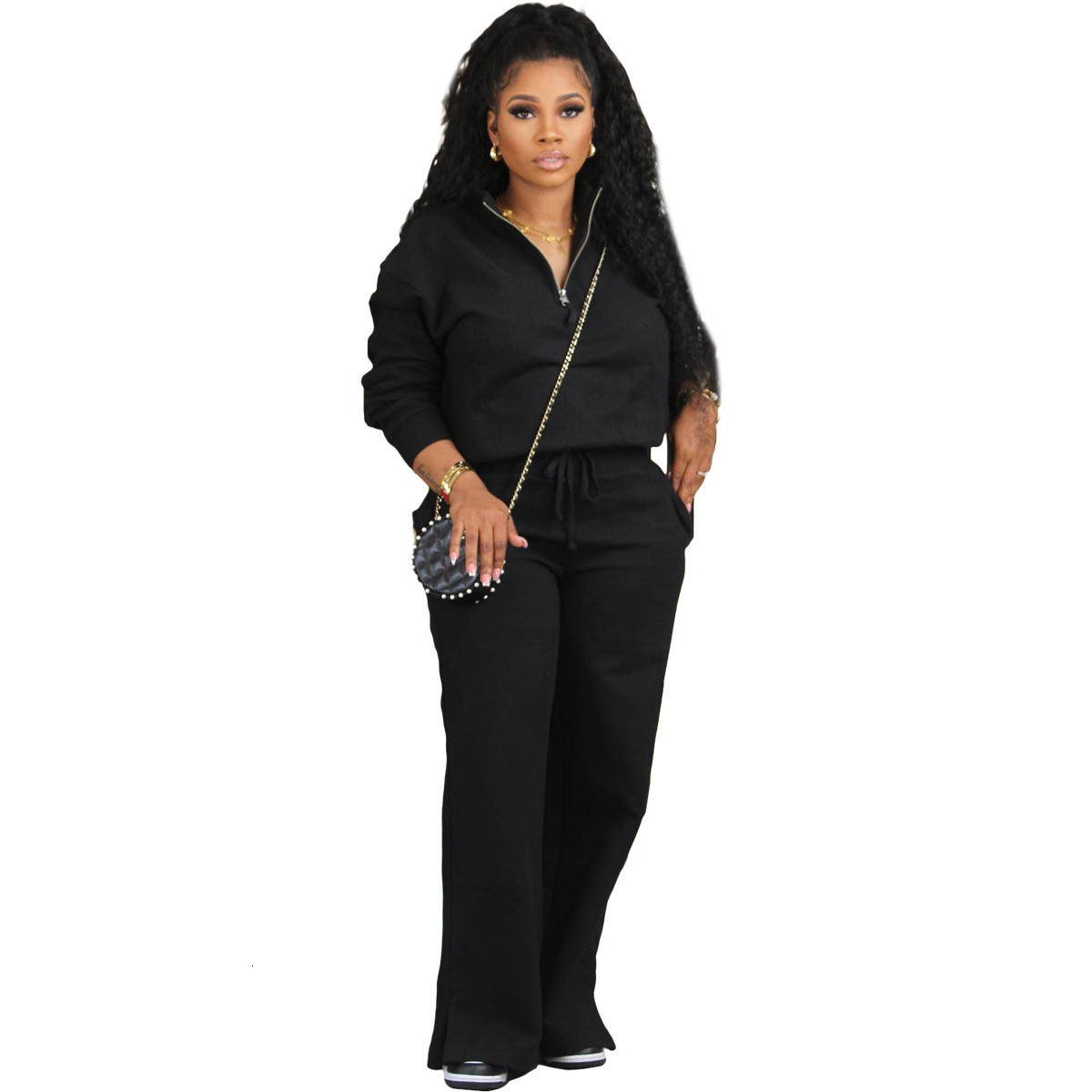 2piece womens dress pants set winter clothing 241008