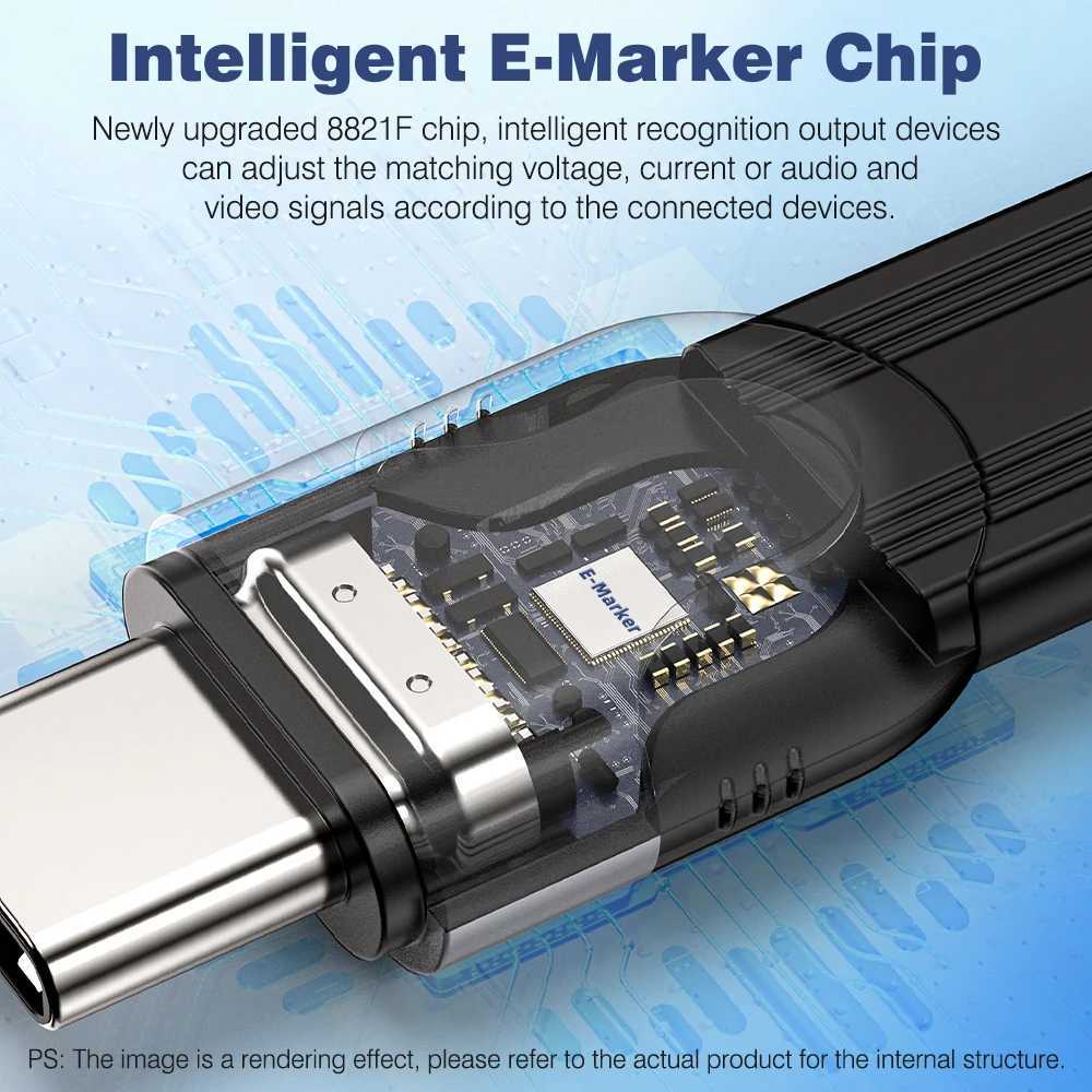 Thunderbolt5 80Gbps Cable USB5 USB 40-V2 Type-C Thunderbolt 015m 1m 240W Fast Charging Cable For SSD Enclosure USB-C Dock Hub C251203