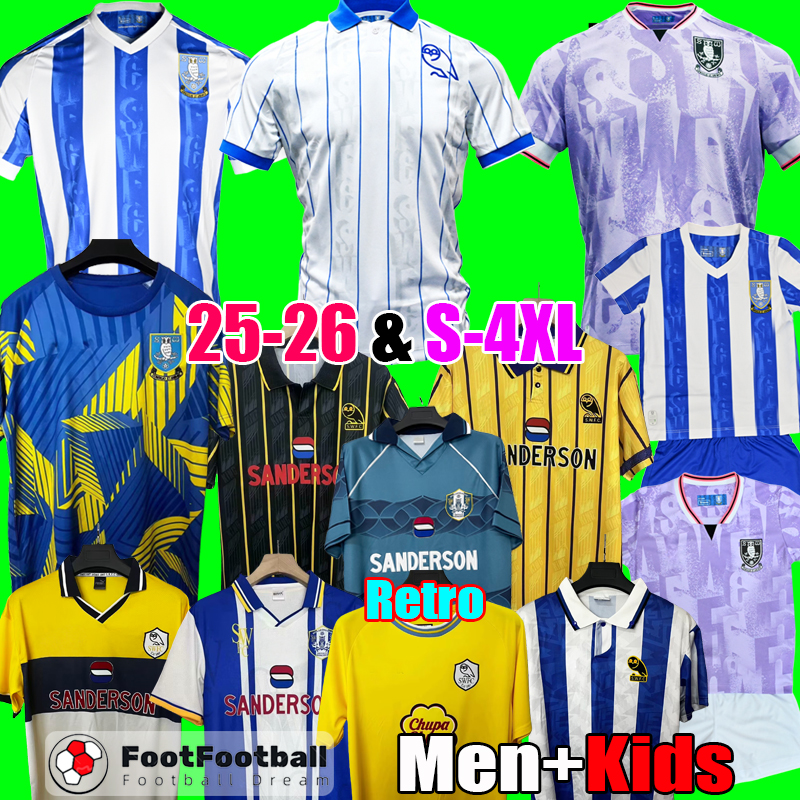 25 26 Sheffield football shirts Wednesday 2025 2026 Retro palmer Vaulks Callum Sheffield Wednesday soccer jerseys Michael Smith Mallik Wilks men Kids kit set tops