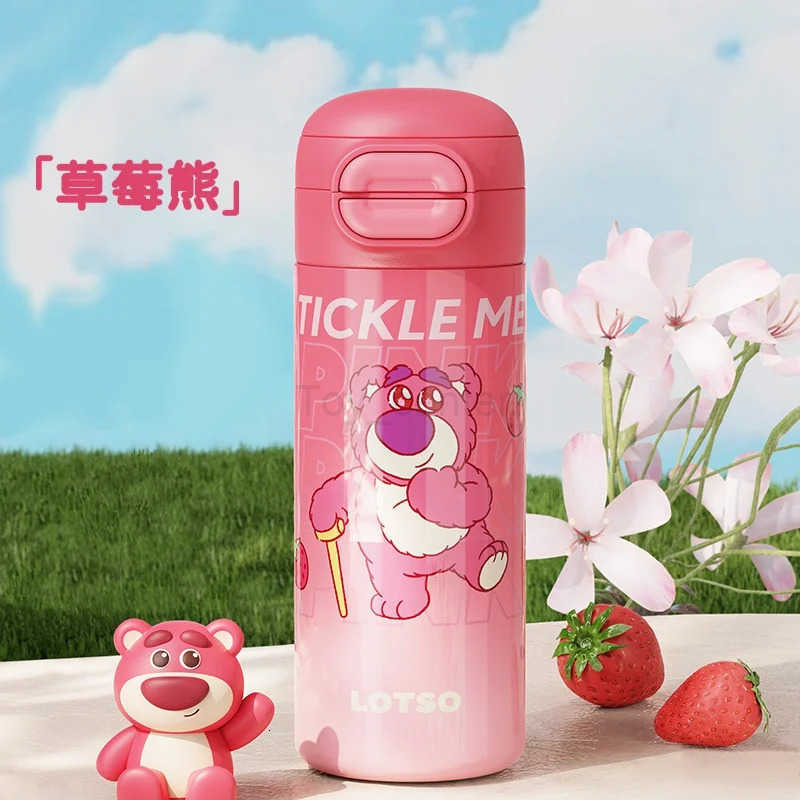 Disney Genuine Stitch Strawberry Bear Zootopia Nick Judy Steel Insulated Cup Straw Cup H251203