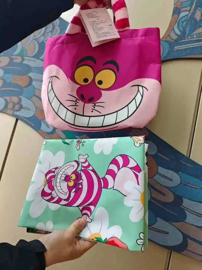 Disney New Original Alice In Wonderland Cheshire Cat Thermos Mug Top Sippy Cup Cute Cartoon Stainless Steel Sliding Cover H251203