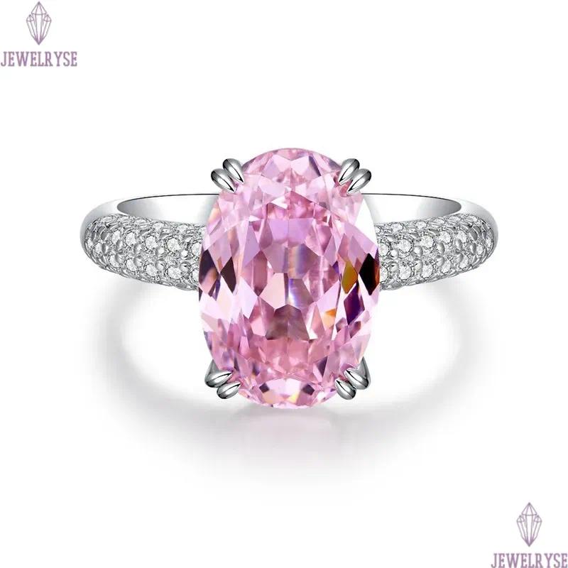 pink designer diamond ring for woman wed promise 925 sterling silver 8A zirconia sqaure heart love engagement wedding rings womens luxury jewelry gift