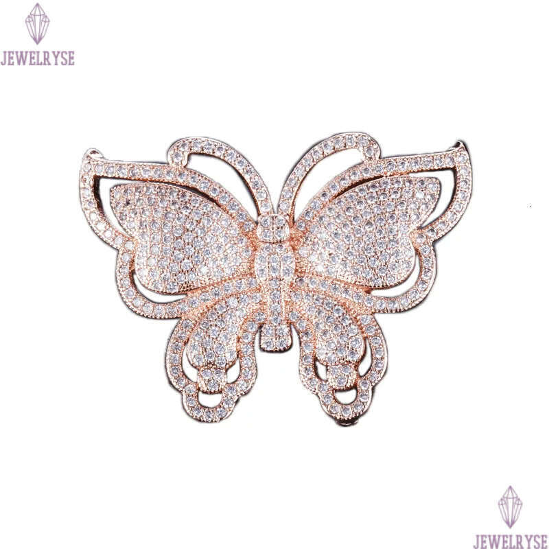 Luxury Exquisie Buerfly Rings AAA Cubic Zirconia Copper Designer Jewelry For Women Pary Middle Easern Rose Gold Silver Whie CZ Wedding Engagemen Ring
