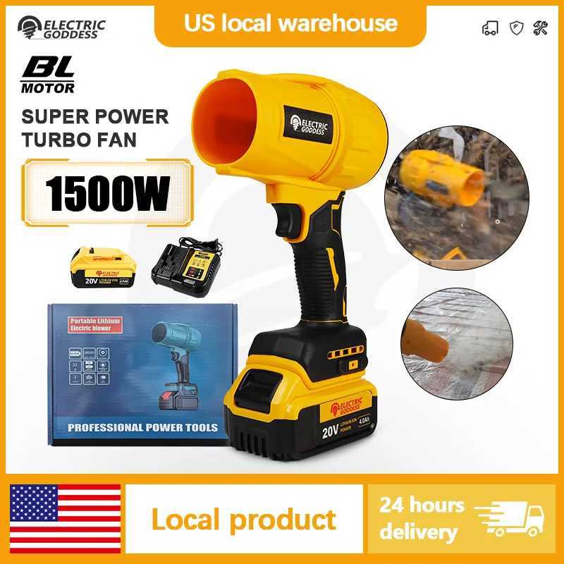 Brushless Turbo Blower Electric Hair Dryer With Battery Cordless Dust Blowing Tool To Clean Computer For 20V Battery Pin X251203
