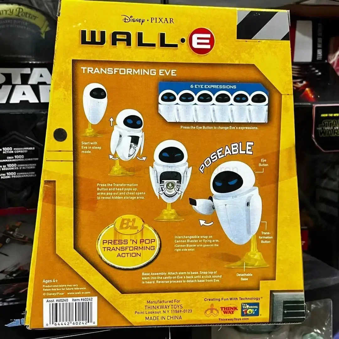 Disney Walle Toys EVE Transforming WALL E Anrme Robot Action Figure Model PVC Toy Kid Birthday Gift for Children CollectionMovie H251203