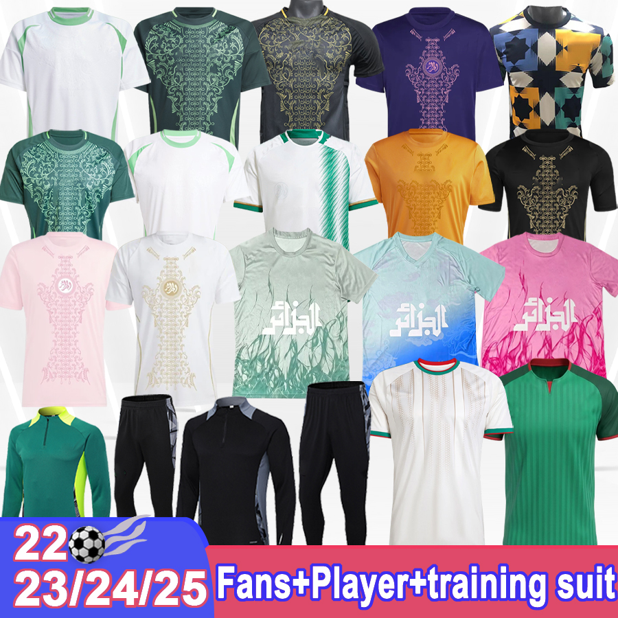 22 26 Algeria Players Fans Soccer Jerseys BENRAHMA BOUNEDJAH MAHREZ ZERROUKI Home Away 3rd Training Wear Football Shirts Uniforms