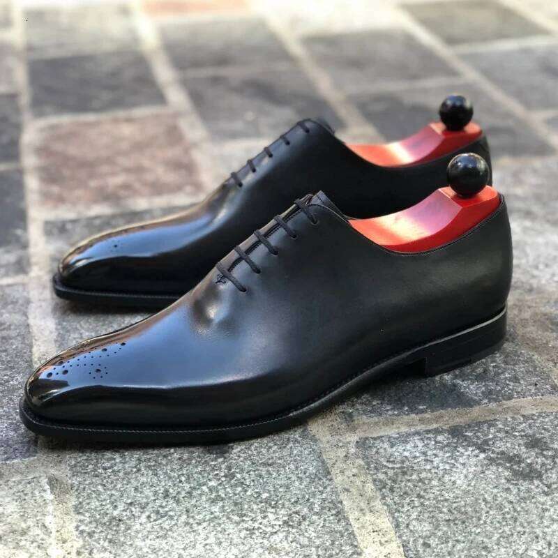 New Red Sole Brogue Men Black Business Mens Formal Shoes Lace-up Round Toe Spring/Autumn