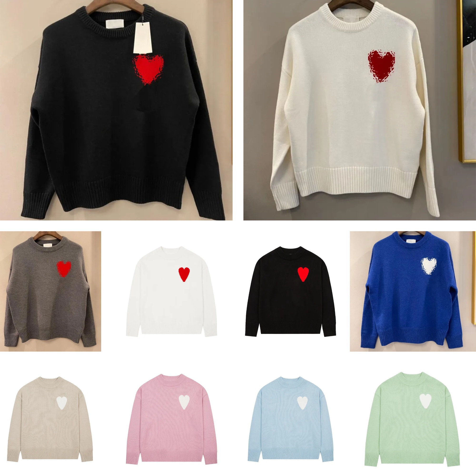 Men's Sweaters Designer Sweaters Luxury Cotton Love-themed printed Multicolored Cardigan Knitted Sweaters Fashion Y2k Knitwear