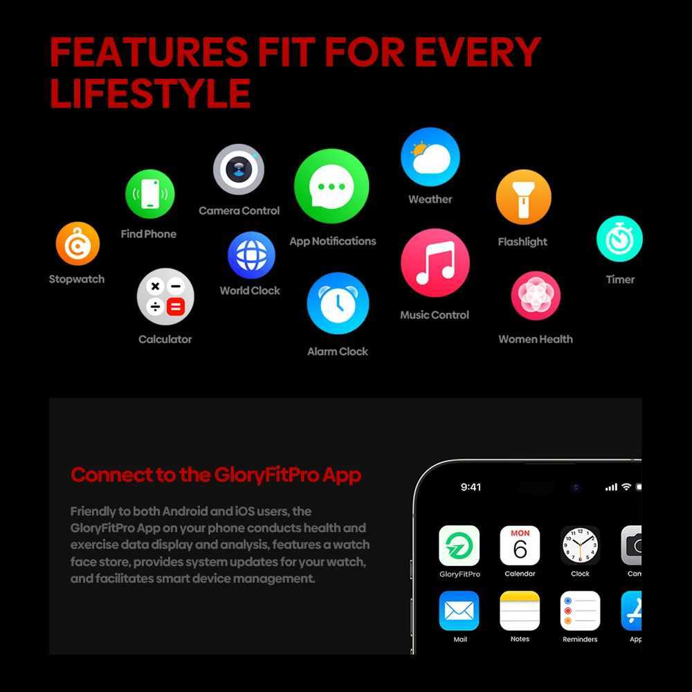 New Ciberer Vertix Stratos 4 GPS Smart Watch 143AMOLED Display Built-in Cpass Flashlight 170 Sports Modes 5 ATM Smartwatch C251203