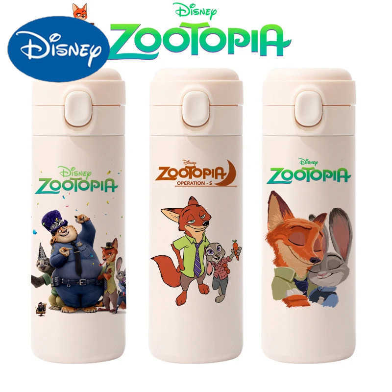 Disney Zootopia Thermos Cup Large Capacity Small and Lightweight Carrying Cup 304 Stainless Steel Outdoor School Juice Milk Cup H251203