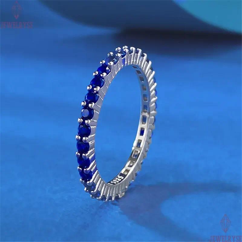 luxury 2mm diamond band designer ring for woman s925 sterling silver single row colored 5A zirconia white engagement ring rings jewelry friend girls g