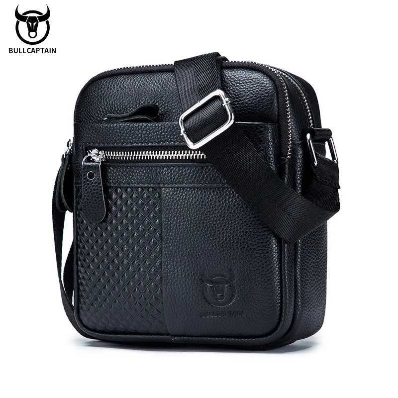 BULLCAPATIN Mens Genuine Leather Shoulder Bag Messenger Briefcase CrossBody Handbag Satchel Travel bag X251203
