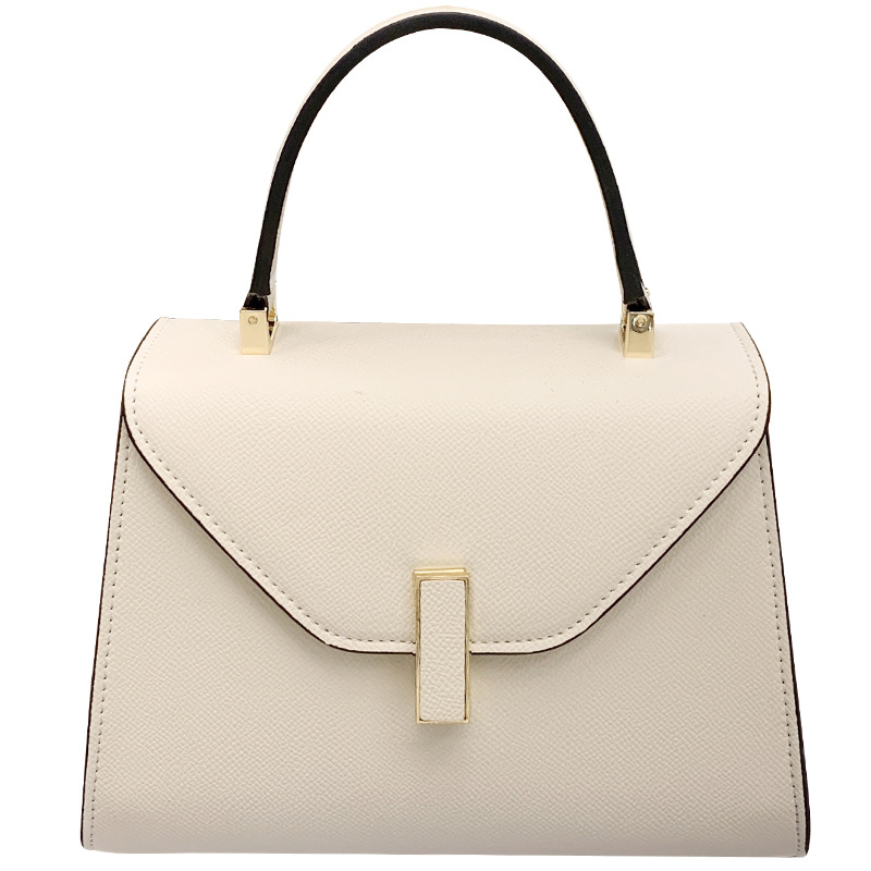 New Women's Handbag free shipping Elegantly Simple Solid Color Tote Bag with Palm Print, Kelly Bag, Versatile Commuter Shoulder or Crossbody Bag