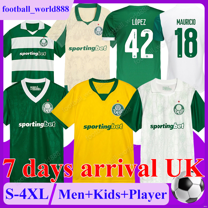 P-4GG Palmeiras 25 26 Soccer Jerseys ESTEVAO LOPEZ 2025 Football Shirts THALYS LAZARO football kits MAURICIO G.GOMEZ RODRIGUES Player Pre-Match Men Kids Kit Socks Sets