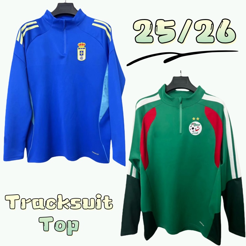 2025 2026 Real Oviedo tracksuit top long training suit kit uniform adult sweatshirt Sweater sets men 25/26 Algeria