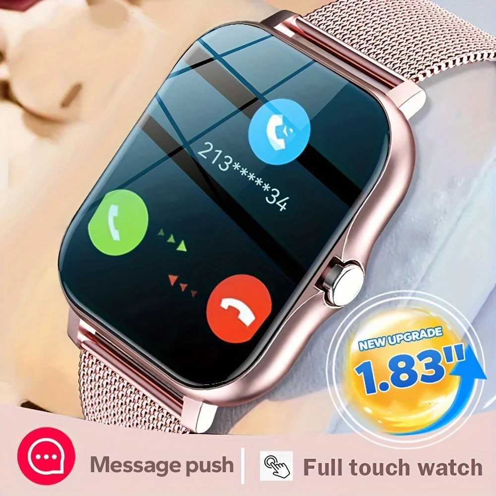 Exclusive 1PC Smart Watch Featuring Wireless Calling Digital Display Electronic Movement Silicone and Stainless Steel Band C251203