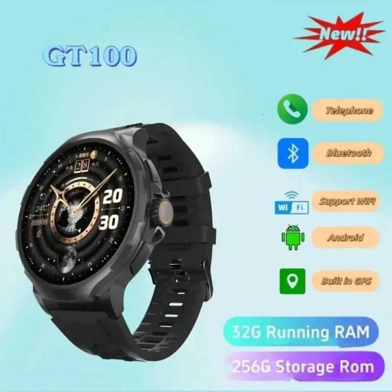GT100Smartwatch 4GSimcard Android System 180 Rotary camera IP67 Waterproof Clock GPS WIFI 128GB R Smart Watch For Students C251203