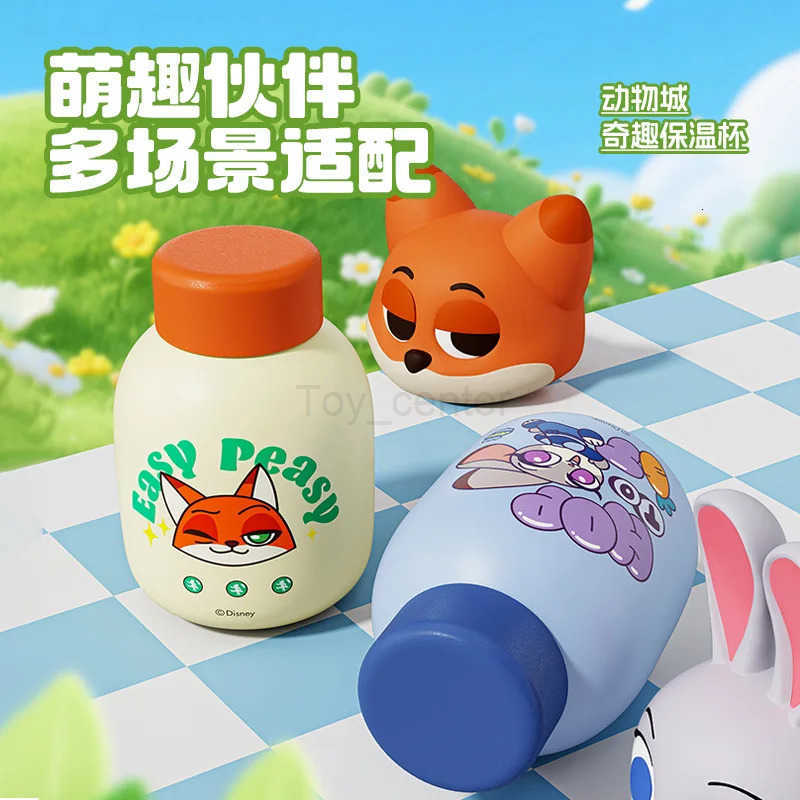 Disney Zootopia 2 Thermos Judy Nick Cartoon Cute 316 Stainless Steel Portable Straw Double Drinking Cup Childrens Student Gift H251203