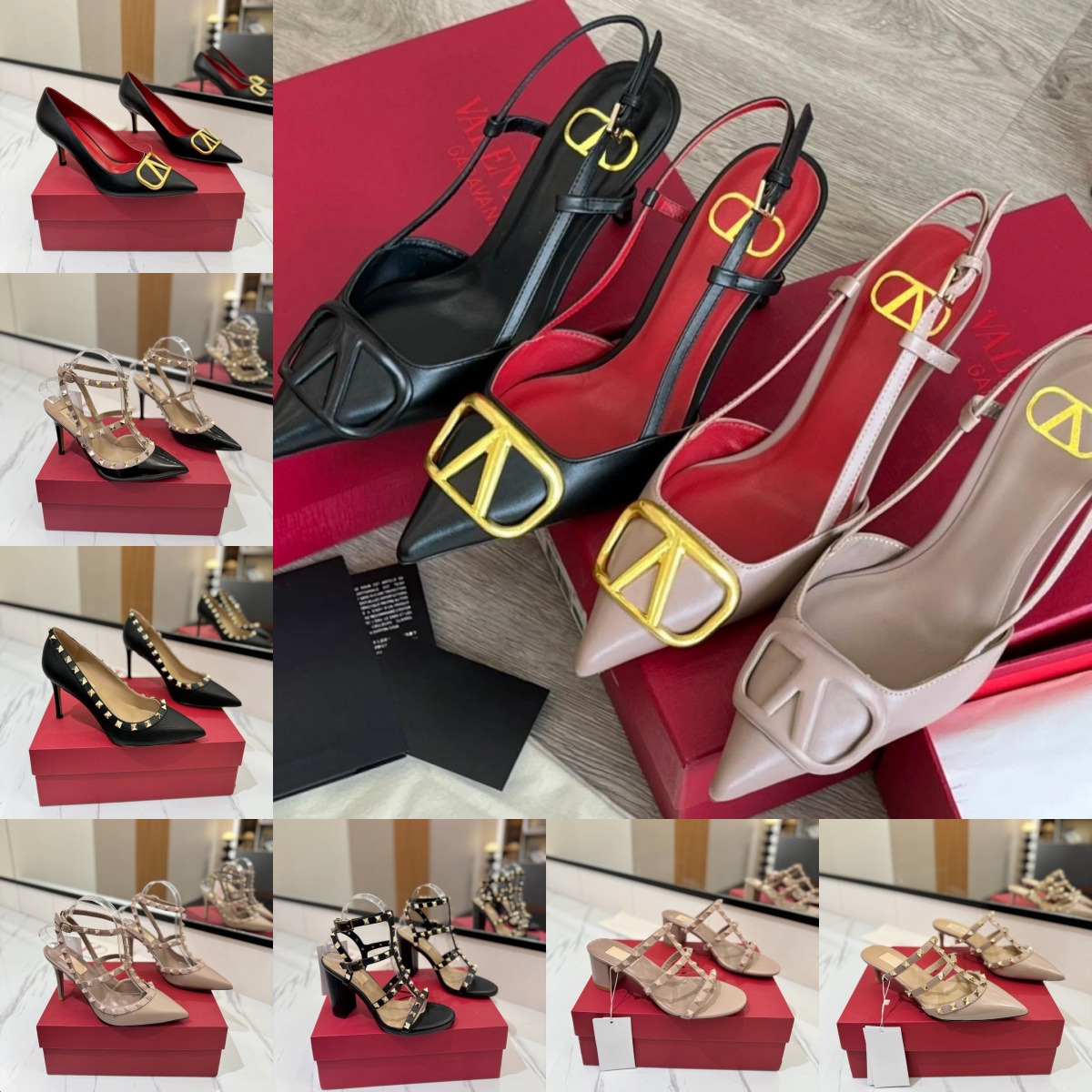 Designer heels Women High Heels Shoes Luxury Toes Sandals Brand Pumps Letter Metal Buckle 4cm 6cm 8cm 10cm Thin Heels Pointed Toes Woman Dress Wedding Shoes 35-44