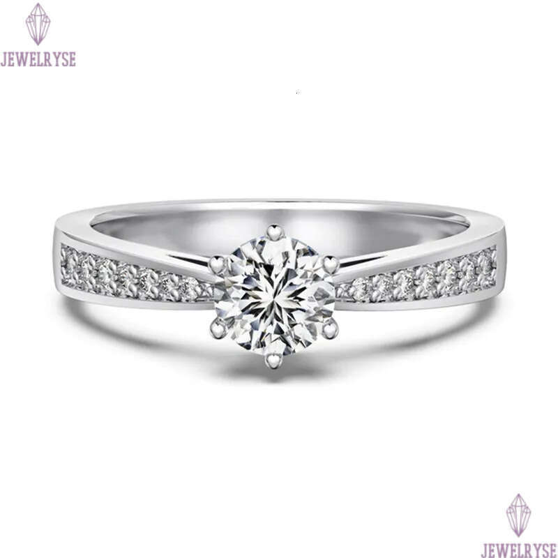 5mm diamond ring for woman six prong setting 12 colors s25 sterling silver 5A zirconia engagement wedding rings designer ladies luxury jewelry gift bo