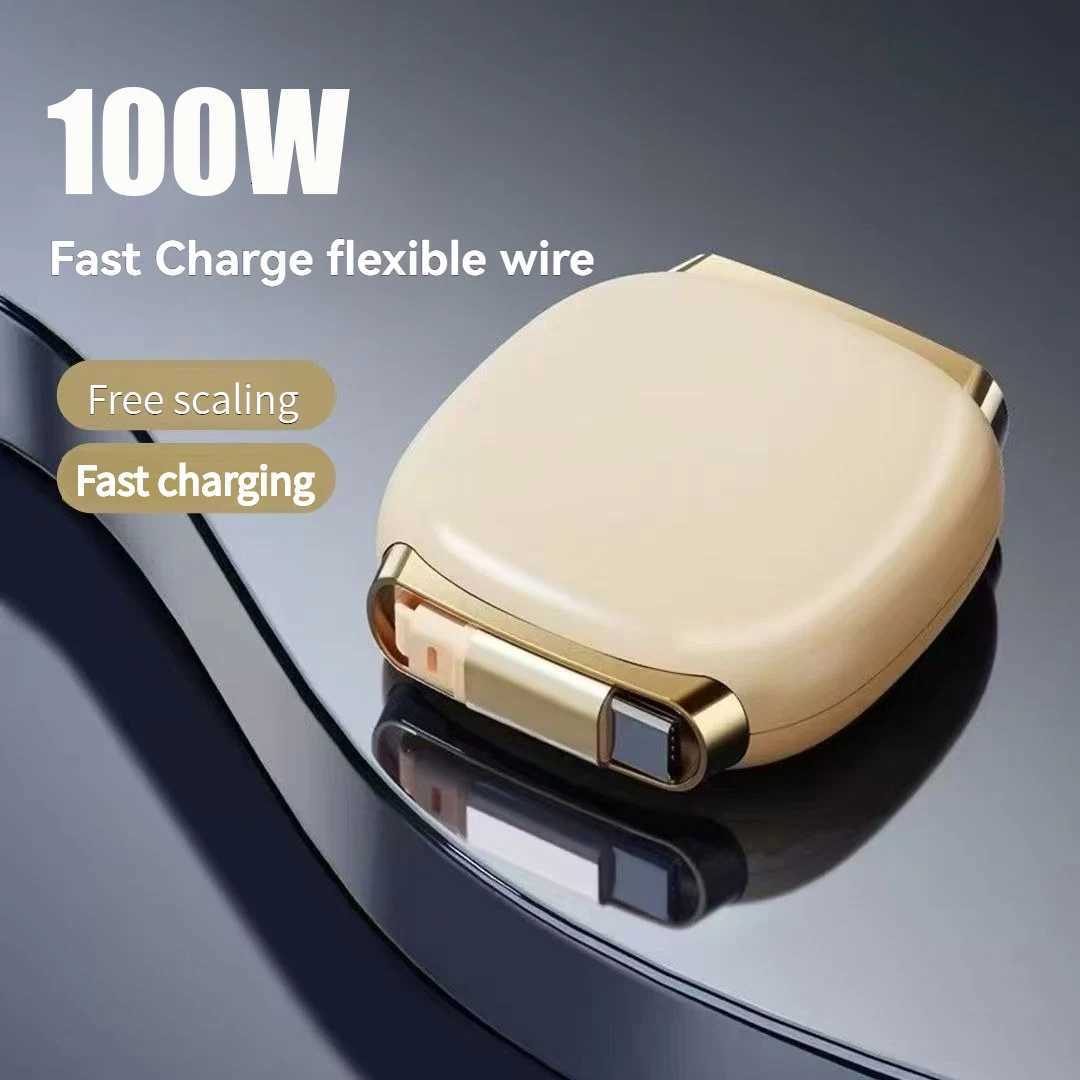 100w 6a er Fast Charge Type C Retractable Cable Quick Charge 1M Usb Cable Usb C to C Charger Cable C251203
