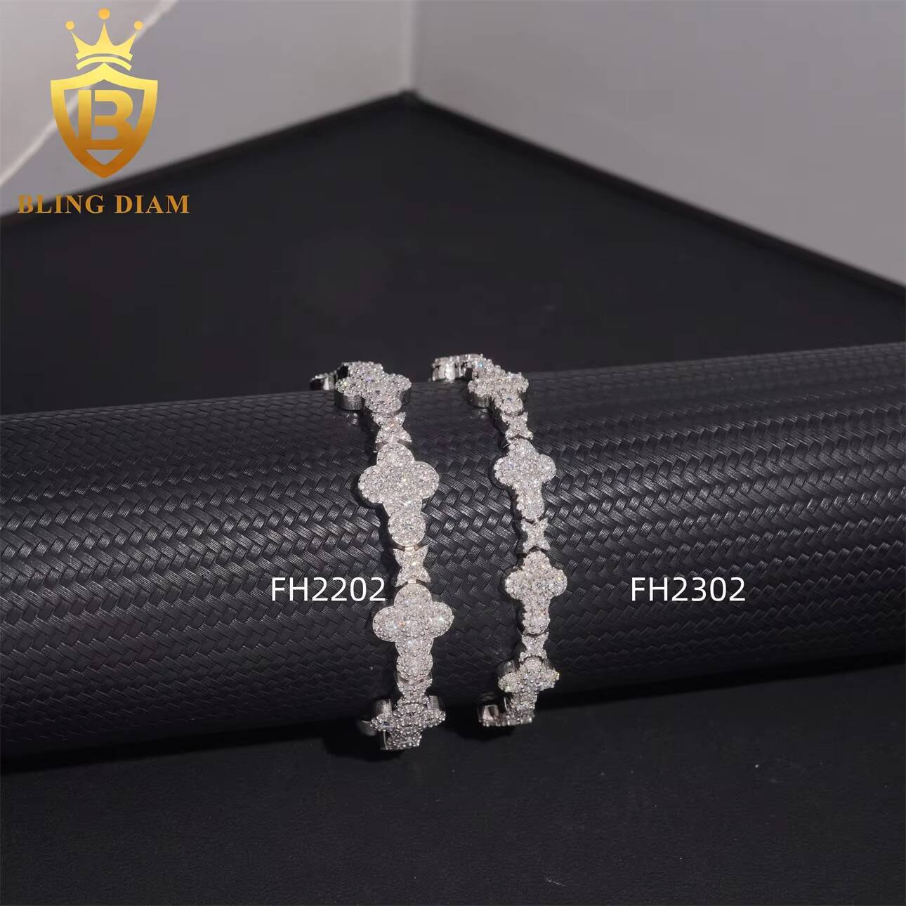 Moissanite Cuban 10mm 13mm 925 Sterling Silver Iced Out VVS Moissanite Hip Hop Jewelry Miami Cuban Link Bracelet