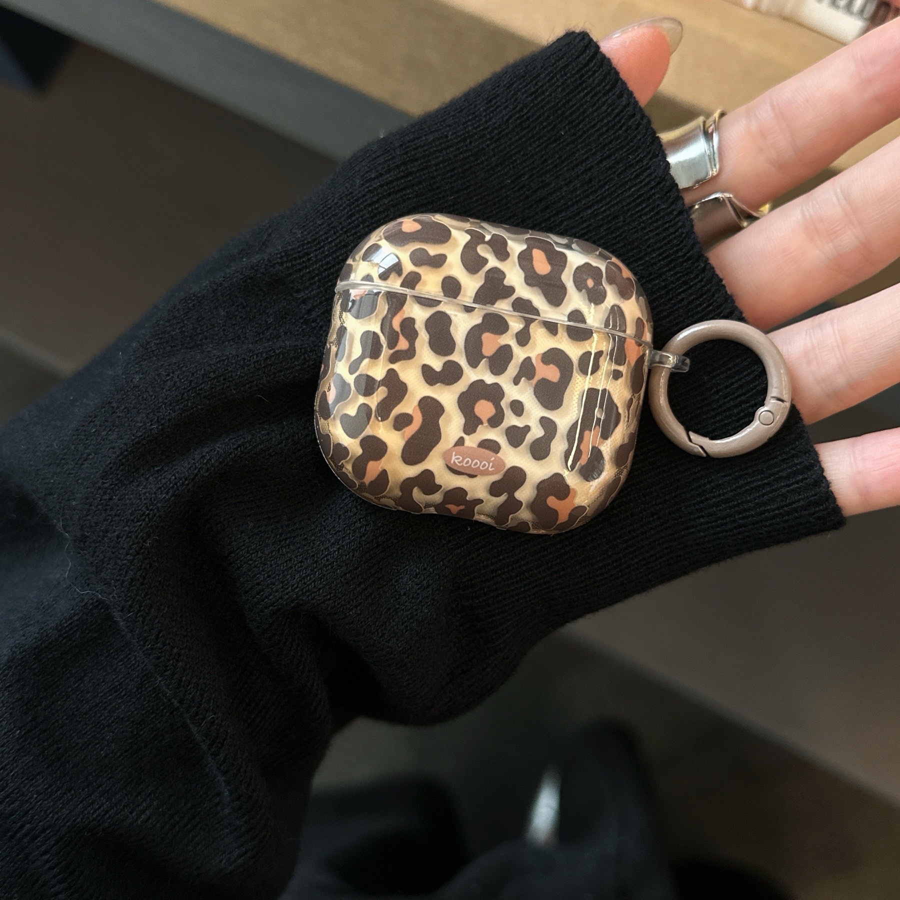 Transparent Leopard Print Compatible with AirPods Pro 3 Apple 1/2 Earphone Bluetooth 4th Generation Protective Case for Women