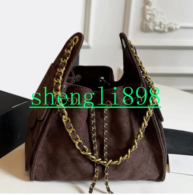 Luxury shoulder Bags Handbags 2025 Designer Bag String Bucket Tote Large Hobo Suede Leather Gray Casual Dia Lattice Long Chain Crossbody Fashion Brand 25C
