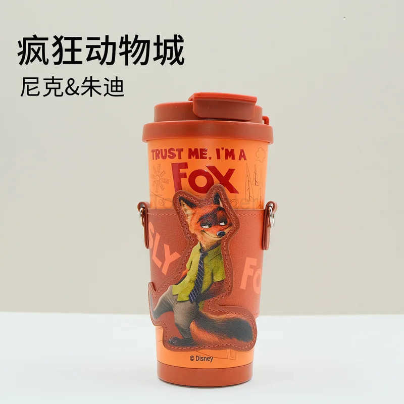Disney Zootopia Nick Judy Thermal Insulation Bottle Outdoor Large-Capacity Lovers Cup Straw Cup Cartoon Creative Toys Gifts H251203