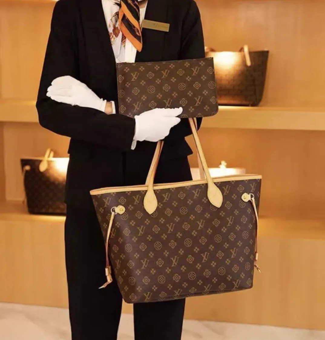 2025 2Pcs High Qualitys Women Bags Luxurys Woman Handbags Ladies Designer Composite Bags Lady Clutch Bag Shoulder Tote Female Purse