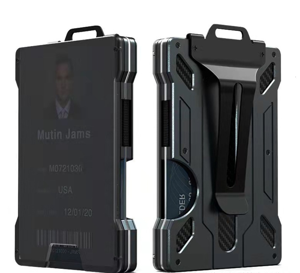 EDC wallet outdoor card clip practical tactics mens wallet aluminum metal mens fashion wallet mini smart magic wallet 241125