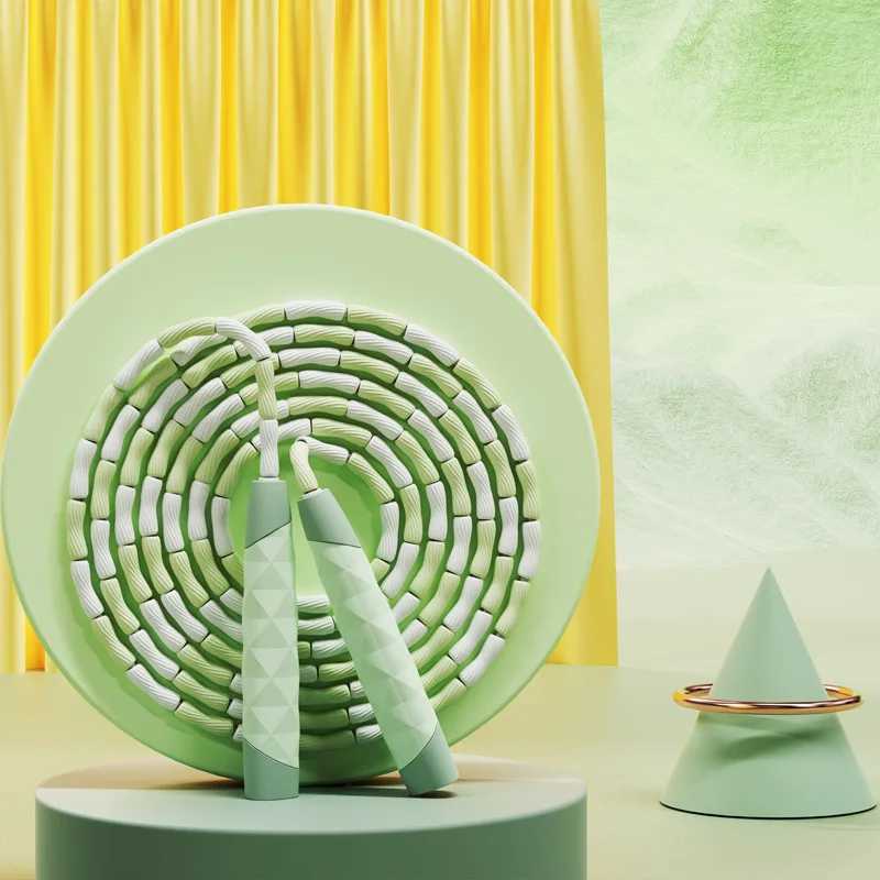 Silicone Bamboo Jump Rope Adjustable Non-Tangle Design For Kids Adults Home Cardio Training Fitness Equipment M260319