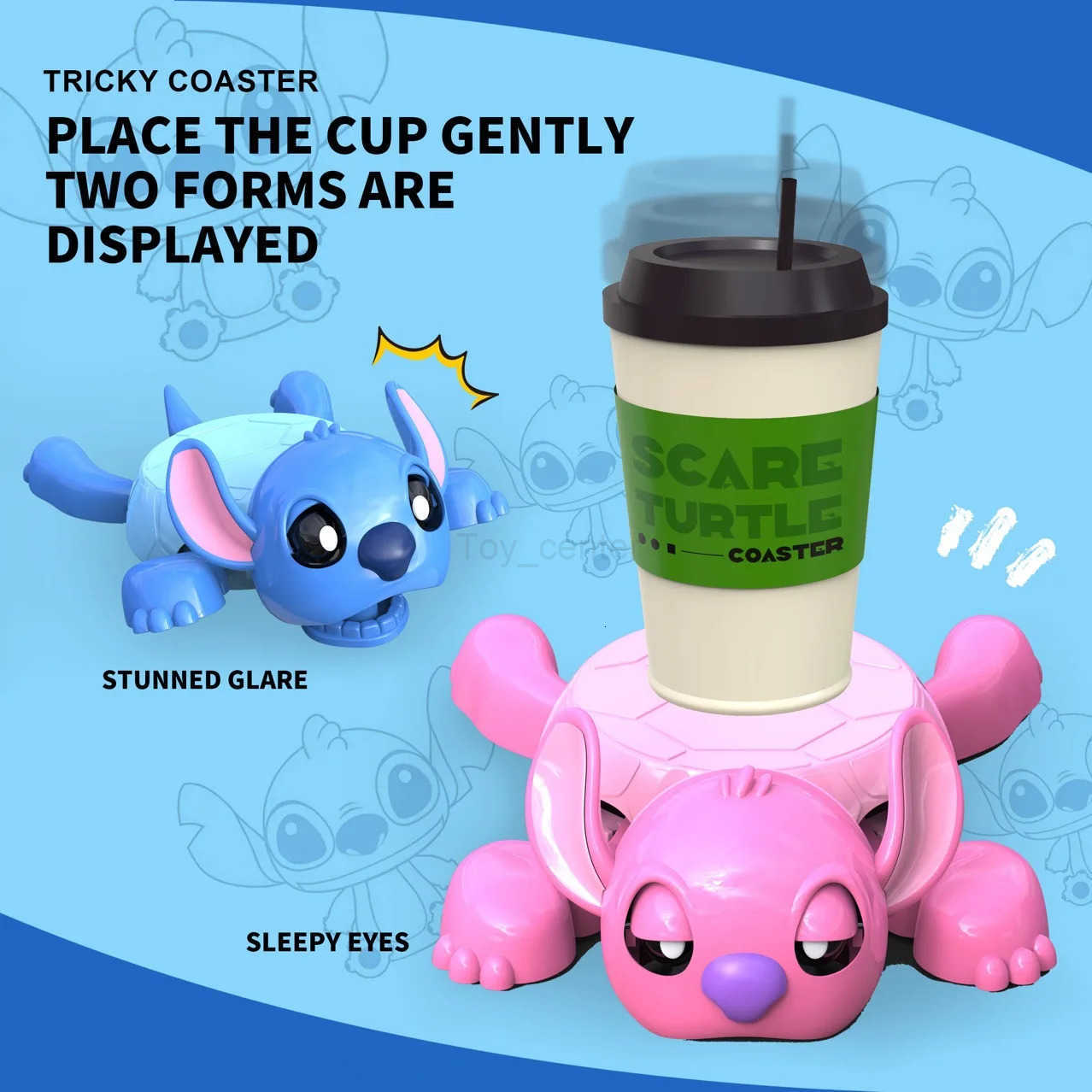 Disney 1pc Stitch and Angel Kawaii Cartoon Cup Coaster Thick Heat Resistant Pad Funny Press Eye Design Non-Slip for Table Desk Decor H251203