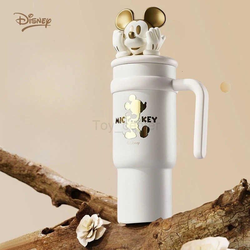 Disney New Lotso Mickey Thermos Creative High-value Anime Cartoon Printed Large-capacity Portable Double-drinking Suction Cup H251203