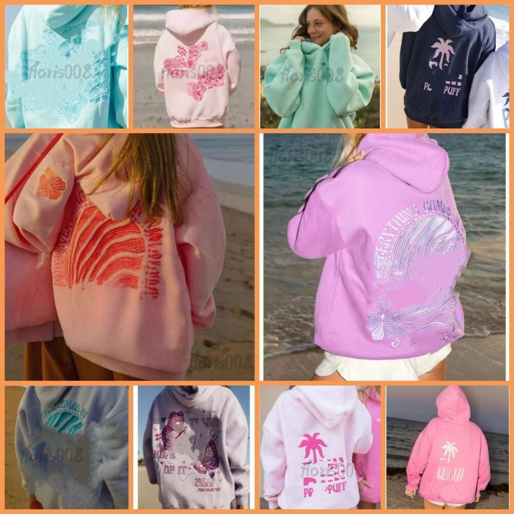 Designer hoodies Chasing Sunsets Hoodies Embroidery Sunshine Fashion Y2k Loose Hooded Sweatshirt hoodie Women street Autumn hoody hy004