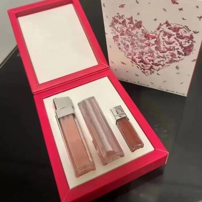 Top Quality Pink Lip Care 3pcs/set Color Change Lipstick 001 Lip Plumping LipGloss 001 Pink Packing Moisturizing Lip Balm Hydrating Lips Skin Care