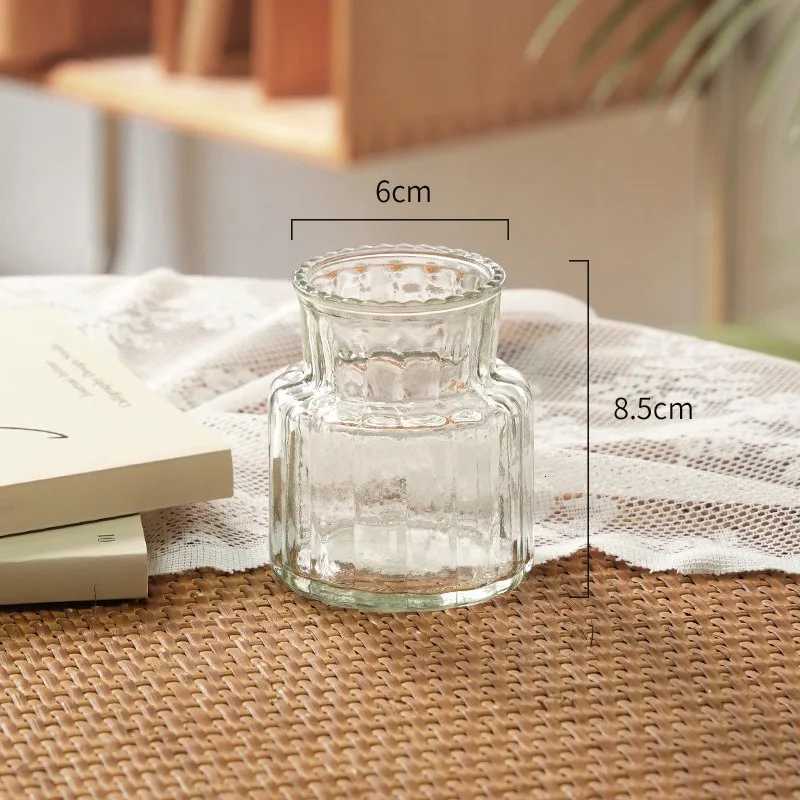 1pc Nordic Creative Transparent Vases for Plant Bottle Flower Pot Hydroponic Terrarium Arrangement Container Flower Table Vase H251204