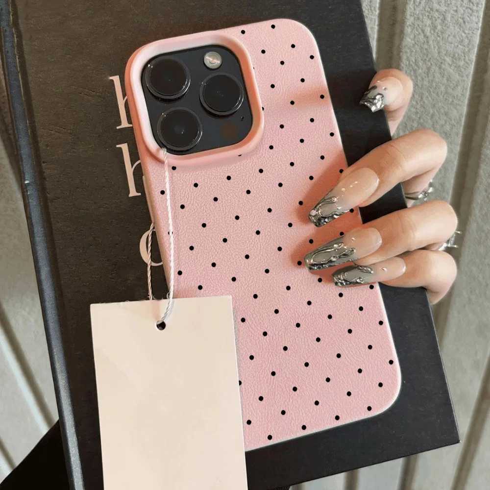 INS Polka Dot Phone Case For iPhone 13 Case iPhone 15 16 14 11 12 17 Pro Max 17 Air Candy Color Lichee Pattern Silicone Cover H251203