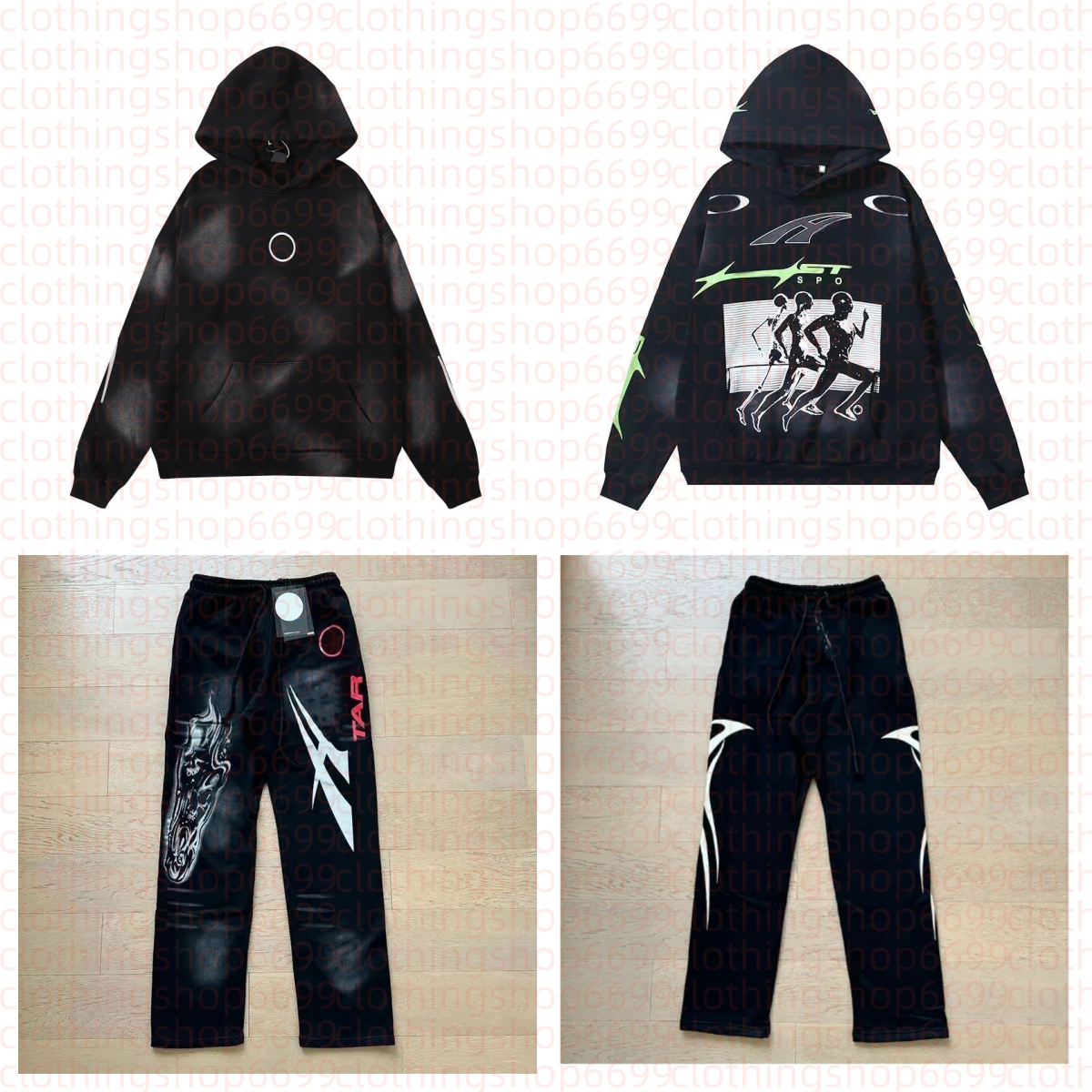 Fashionable street washed vintage pure cotton hooded sweatshirt designer printed hip-hop men's casual sweatshirt spring and autumn casual loose jacket size S-XL