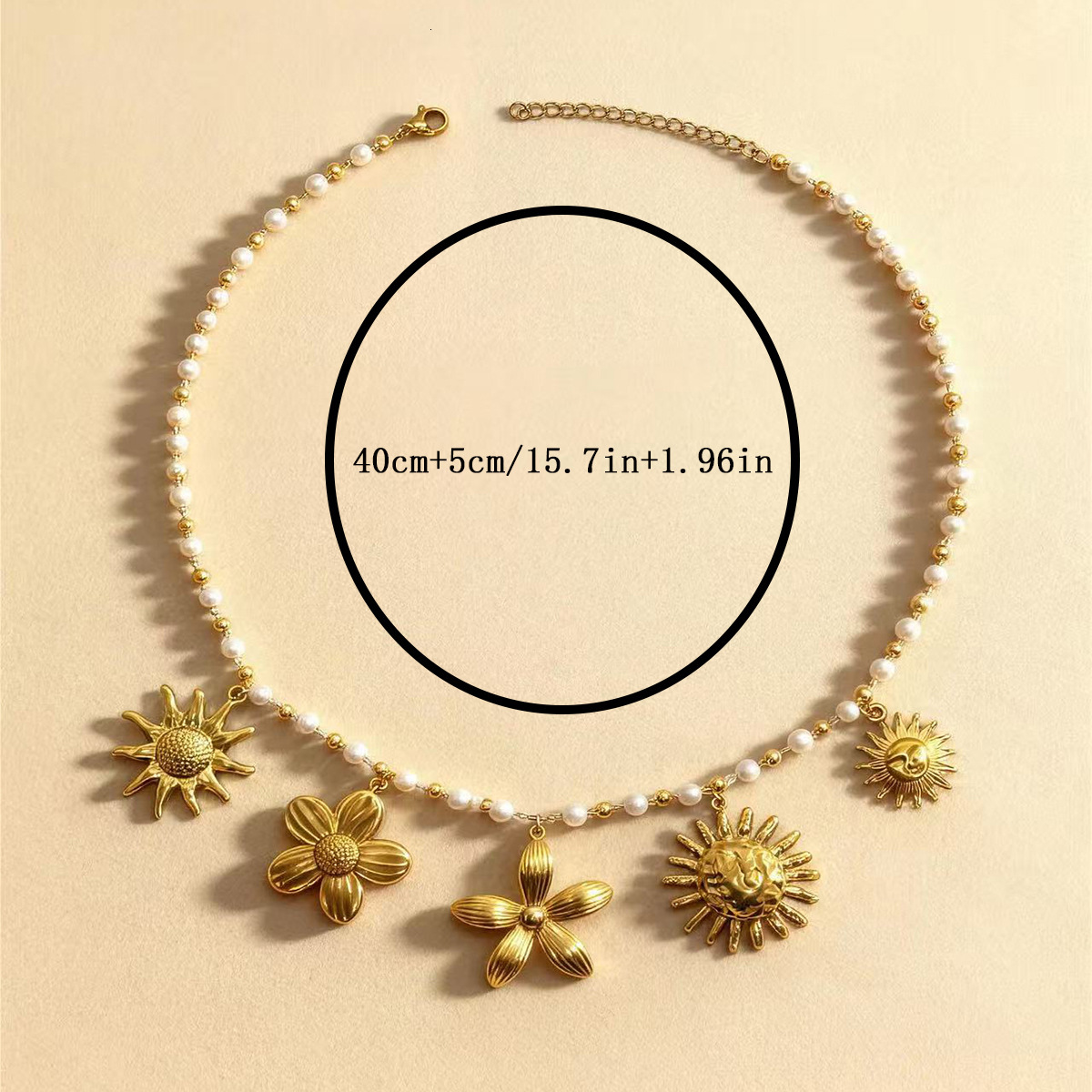 Cross-Border Fashion New Vacation Style Stainless Steel luxury designer Flower Series Big Brand Pendant Light Luxury High-End free shipping Short Neck