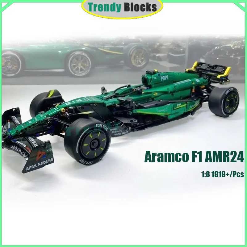 MK6022 1919PCS 18 Martin Aramco AMR24 Building Blocks MOC Technic F1 Car Toys Gifts for Boys Kids W251204